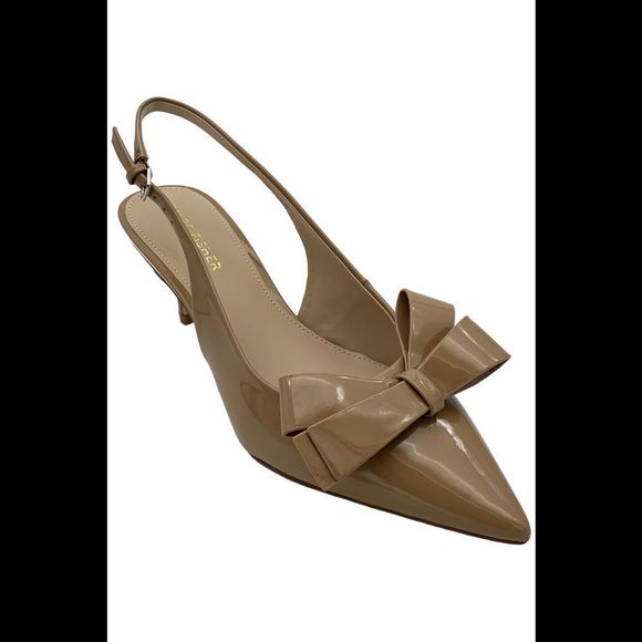 Marc Fisher Women's Allon Bow Slingback Pumps Light Brown - Medium - Picture 1 of 3